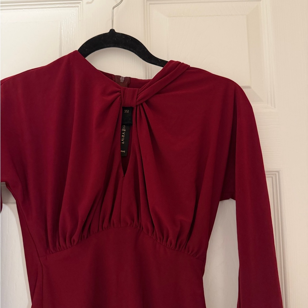 Pinup Couture Burgundy / Wine Malia Top - Picture 2 of 5